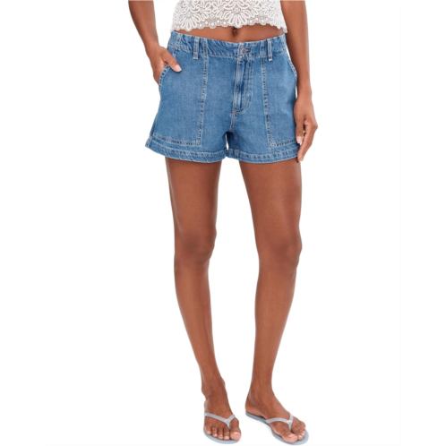 AG Jeans Analeigh Mid-Rise Utility Shorts in Gold Mountain