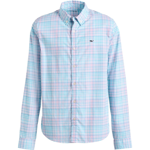 Boys Vineyard Vines Kids Plaid Featherweight Performance Shirt (Toddler/Little Kid/Big Kid)