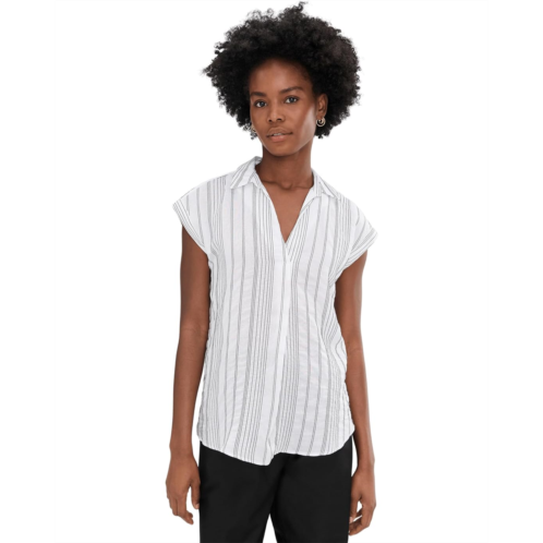 Vince Camuto Relaxed Collar Short Sleeve Blouse