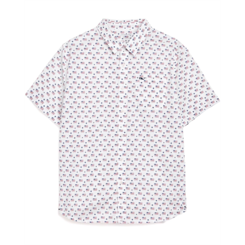 Boys Vineyard Vines Kids Printed Cotton Short Sleeve Shirt (Toddler/Little Kid/Big Kid)