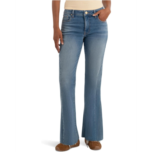 KUT from the Kloth Kelly High-Rise Kick Flare Side Inset Raw Hem