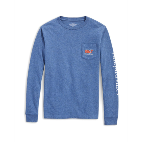 Boys Vineyard Vines Kids Long Sleeve Football Pocket T-Shirt (Toddler/Little Kids/Big Kids)