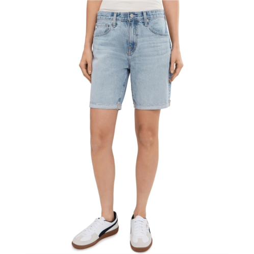 AG Jeans Ex-Boyfriend Mid-Rise Slouchy Shorts in Soft Focus