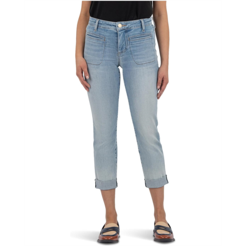 KUT from the Kloth Petite Amy Crop Straigh Leg Roll Up