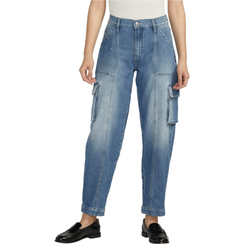 Silver Jeans Co. Womens Silver Jeans Co Denim High-Rise Cargo Pants L28380ACS251