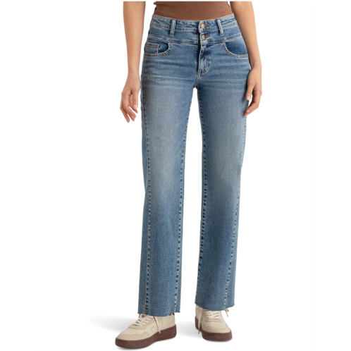 KUT from the Kloth Charlotte High-Rise Wide Leg Side Inset Raw Hem