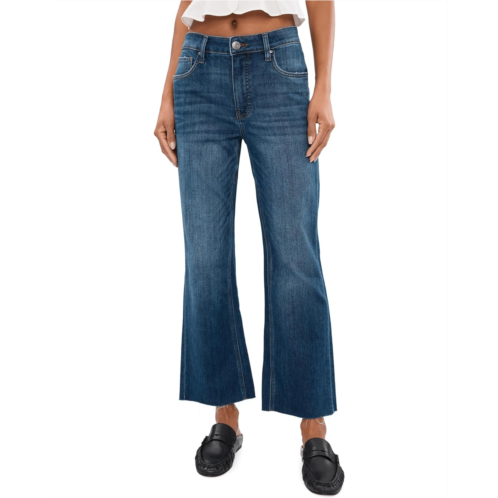 KUT from the Kloth Kelsey High-Rise Fab Ab Ankle Flare in Flourish