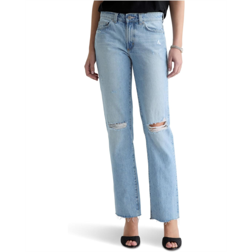AG Jeans Sandra Low Rise Slim Straight in Soft Focus Destructed