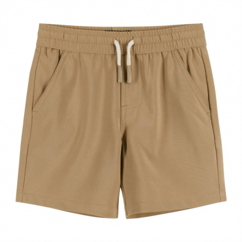 Andy & Evan kids pull-on hybrid shorts in beige
