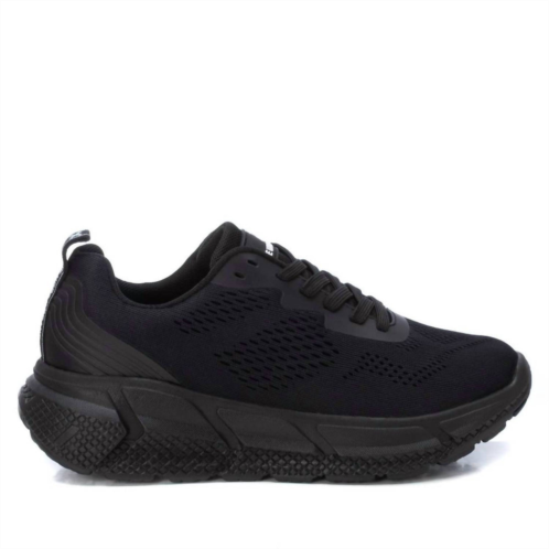 Xti womens trainer sneakers in black