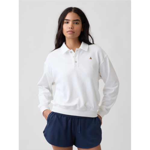 Gap Relaxed Cropped Polo Sweatshirt