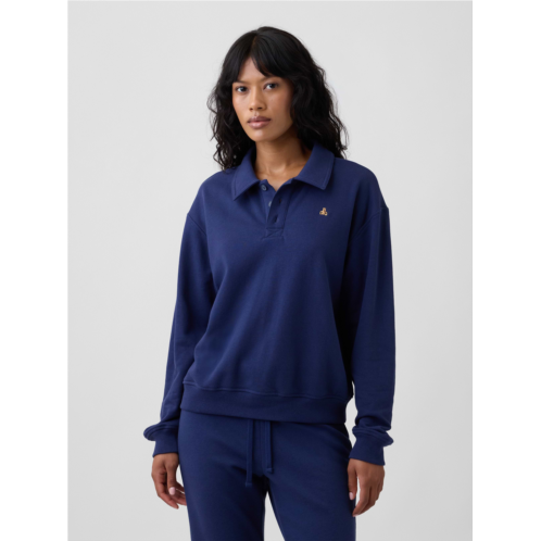 Gap Relaxed Cropped Polo Sweatshirt
