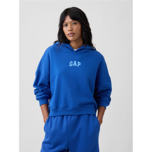 Relaxed Gap Mini-Logo Cropped Hoodie