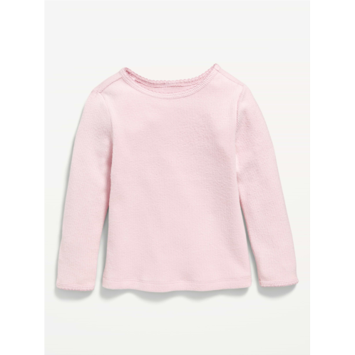 OldNavy Cozy Long-Sleeve Waffle-Knit T-Shirt for Toddler Girls