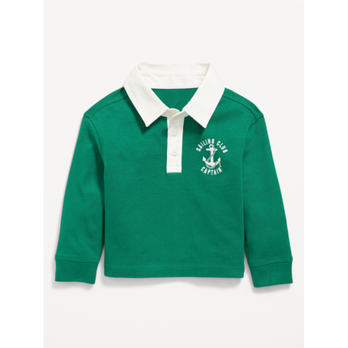 OldNavy Unisex Oversized Boxy-Fit Long-Sleeve Rugby Shirt for Toddler