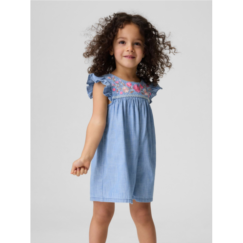 Gap Baby & Toddler Denim Embroidered Yoke Romper