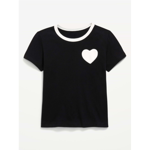 OldNavy Softest Short-Sleeve Heart-Pocket T-Shirt for Girls