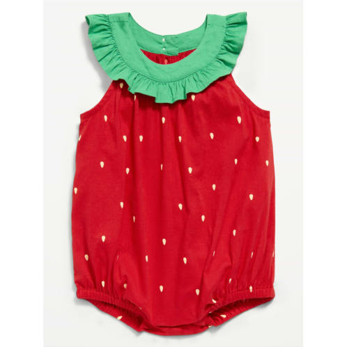 OldNavy Printed Sleeveless Ruffled Collared Romper for Baby