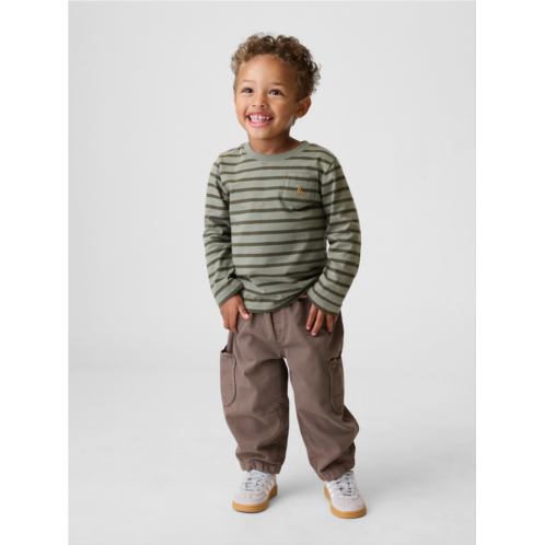 Gap Baby & Toddler Pull-On Bear Pocket Barrel Jeans
