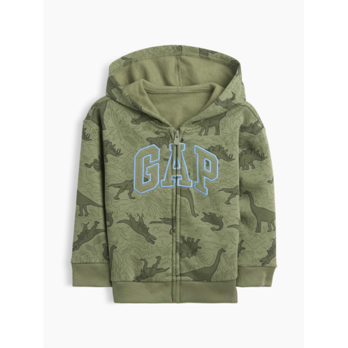 babyGap Relaxed Print Logo Zip Hoodie