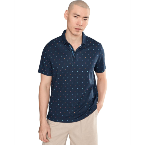 Mens UNTUCKit Short Sleeve Wrinkle Free Printed Lebain Polo