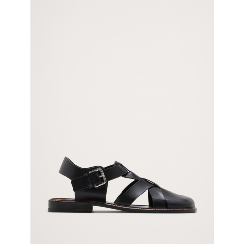 Bananarepublic Leather Closed-Toe Fisherman Sandal