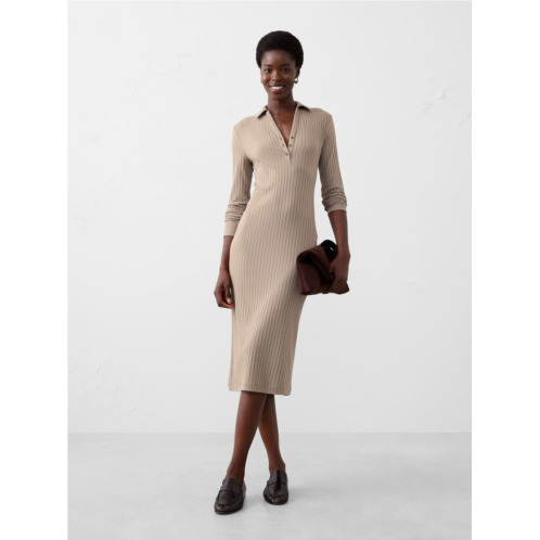 bananarepublic Wide-Ribbed Knit Midi Dress