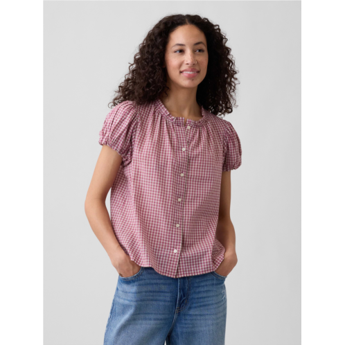 Gap Print Puff Sleeve Top