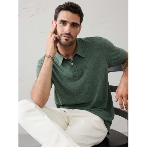 bananarepublic Slim-Fit Linen-Blend Polo