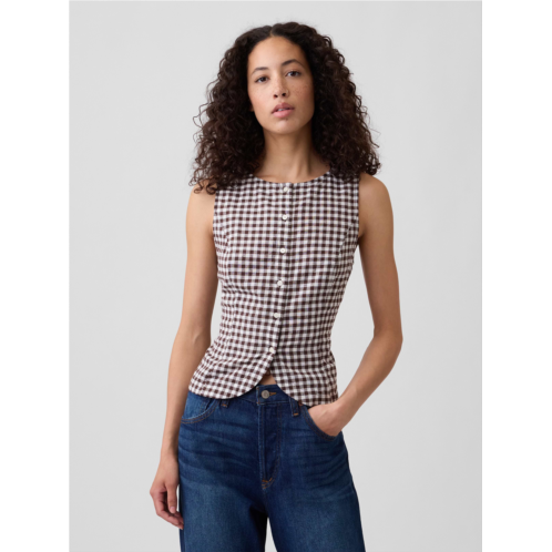 Gap Boatneck Button-Up Top