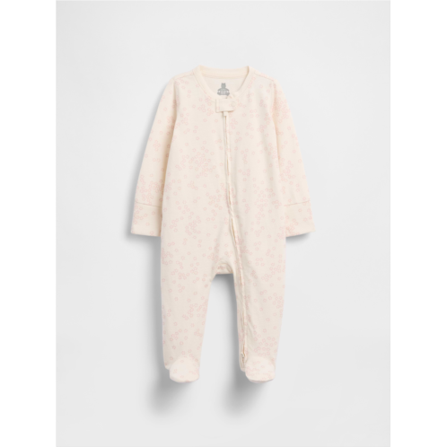 Gap Baby Organic Cotton Floral Footed One-Piece