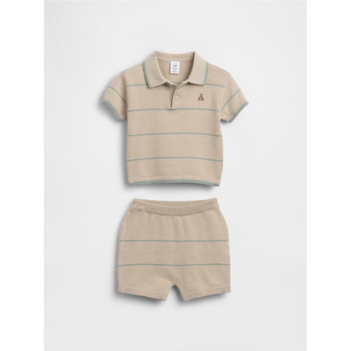 Gap Baby Sweater Polo Stripe Outfit Set