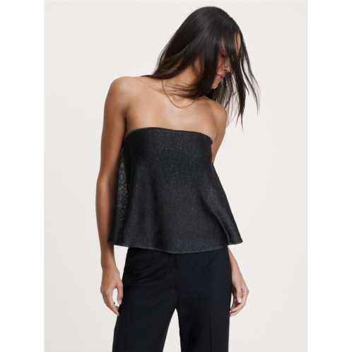 Bananarepublic Metallic Strapless Top with Split Back