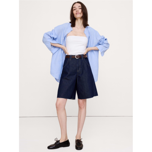 Bananarepublic Mid-Rise Cotton Bermuda Short