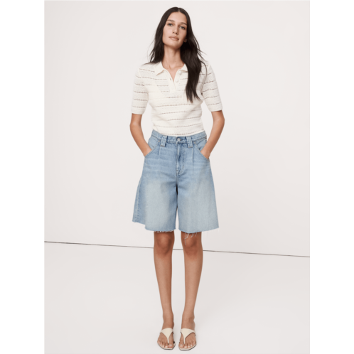Bananarepublic Mid-Rise Cotton Bermuda Short