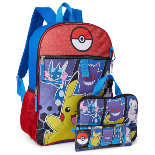 BIOWORLD Kids Pokemon Pokeball 5-Piece Backpack Set (Little Kid/Big Kid)