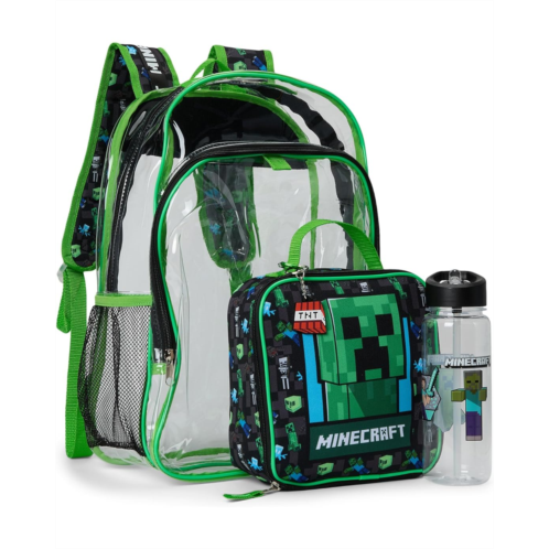 BIOWORLD Kids Minecraft Creeper 5- Piece Backpack set (Little Kid/Big Kid)