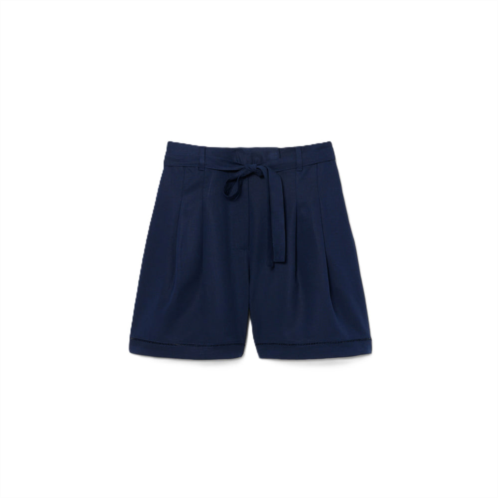 LACOSTE tailored high-waist shorts with self-tie belt