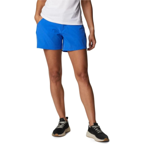Columbia womens pfg coral point iii shorts blue 7 inseam elastic waist jzz498