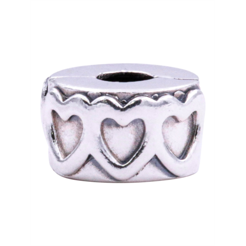 Pandora row of hearts silver charm -