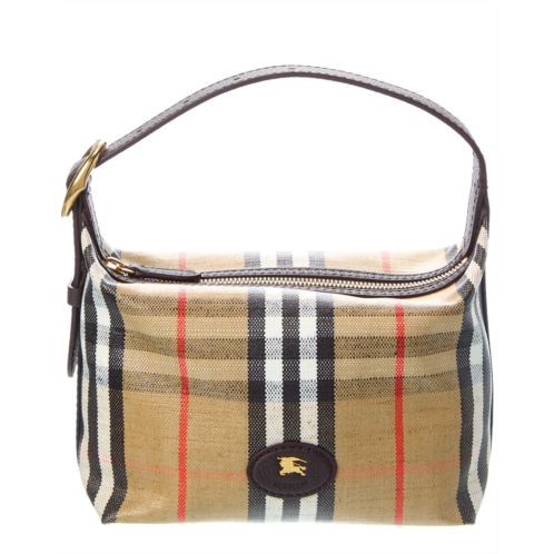 Burberry highlands mini leather-trim duffel bag