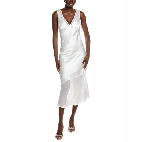 DKNY v neck asymmetrical dress