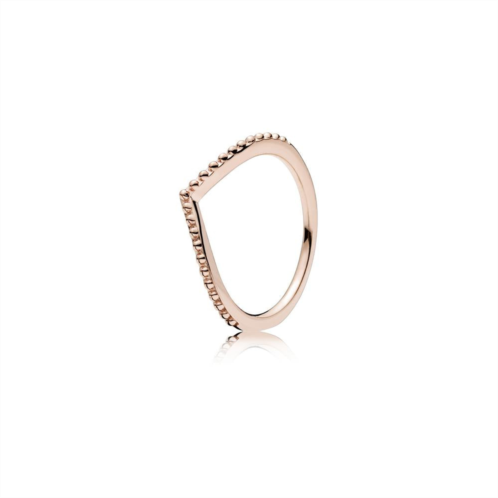 Pandora beaded wish wishbone rose ring