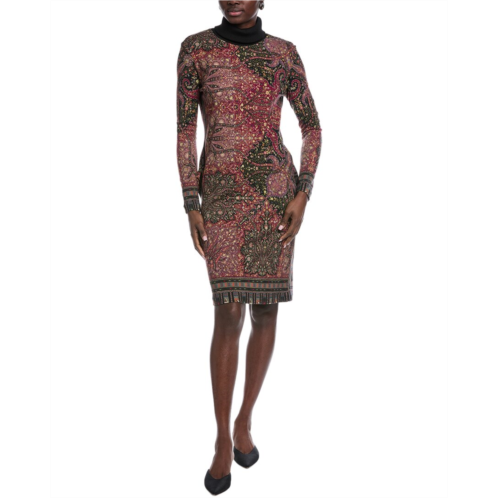 Etro turtleneck wool mini dress