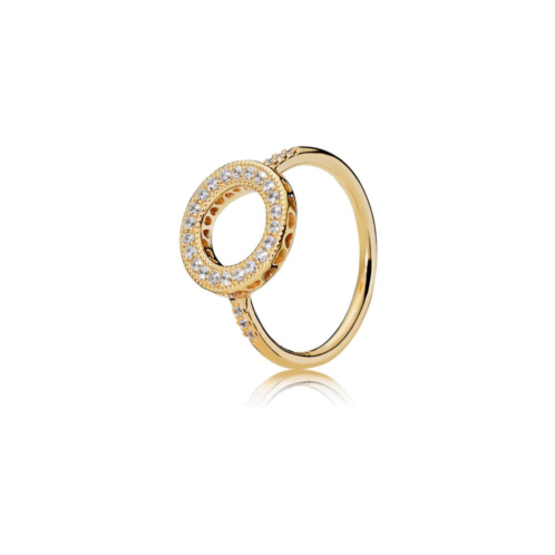 Pandora ring in shine with 28 bead-set clear cz