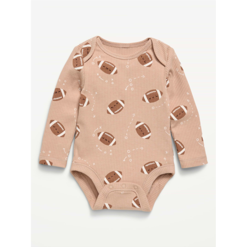 OldNavy Printed Long-Sleeve Ribbed Bodysuit for Baby