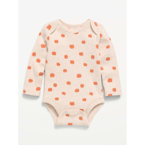 OldNavy Printed Unisex Long-Sleeve Ribbed Bodysuit for Baby