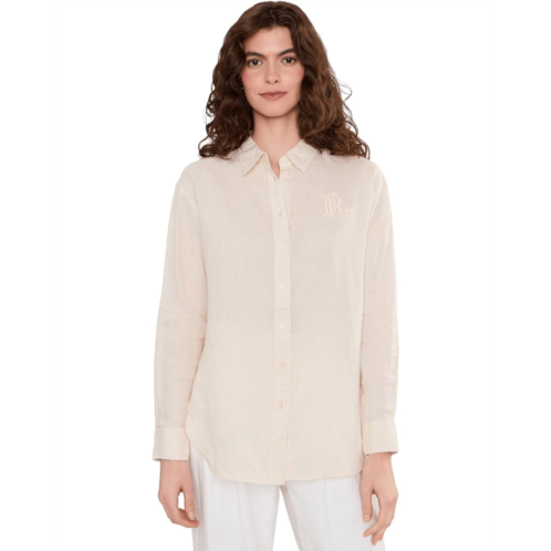 POLO Ralph Lauren Womens Lauren Ralph Lauren Relaxed Fit Linen Shirt