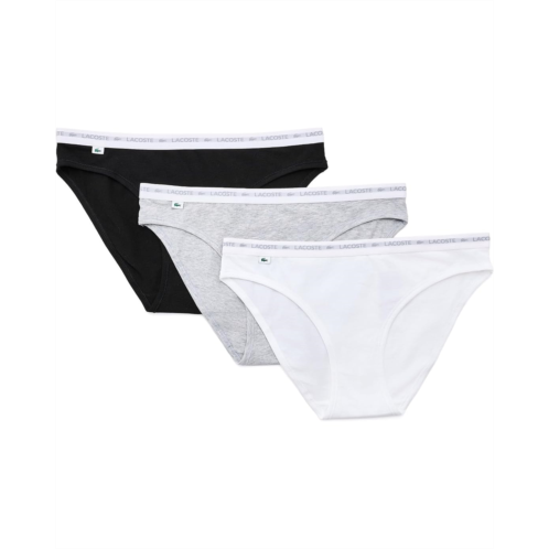 Womens Lacoste 3-Pack Stretch Cotton Briefs