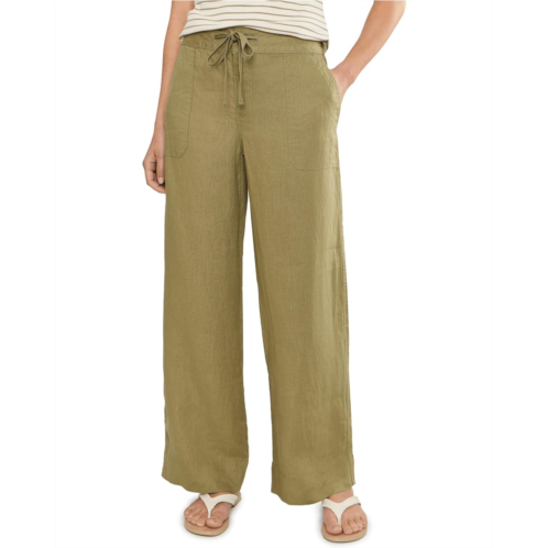 POLO Ralph Lauren Womens Lauren Ralph Lauren Petite Linen Wide-Leg Pants
